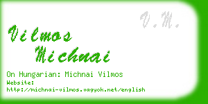 vilmos michnai business card